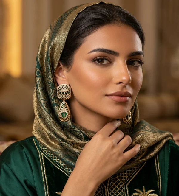 أقراط النخلة الذهبية