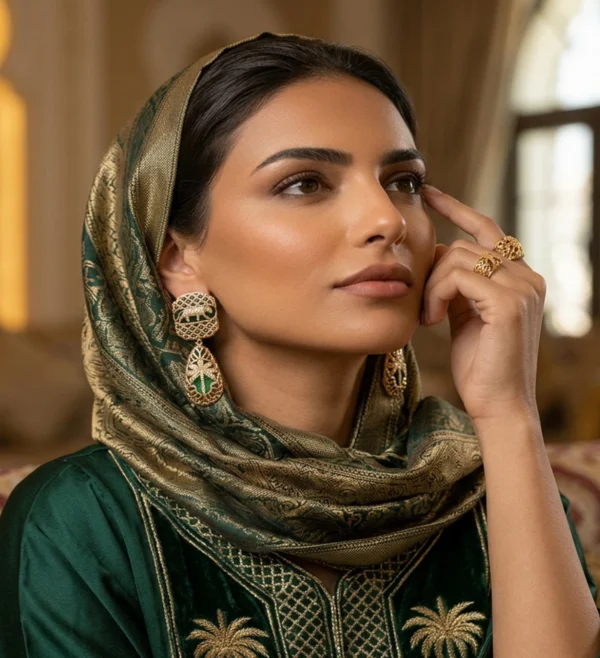 أقراط النخلة الذهبية