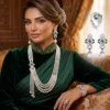 020 طقم لؤلؤ زمردي